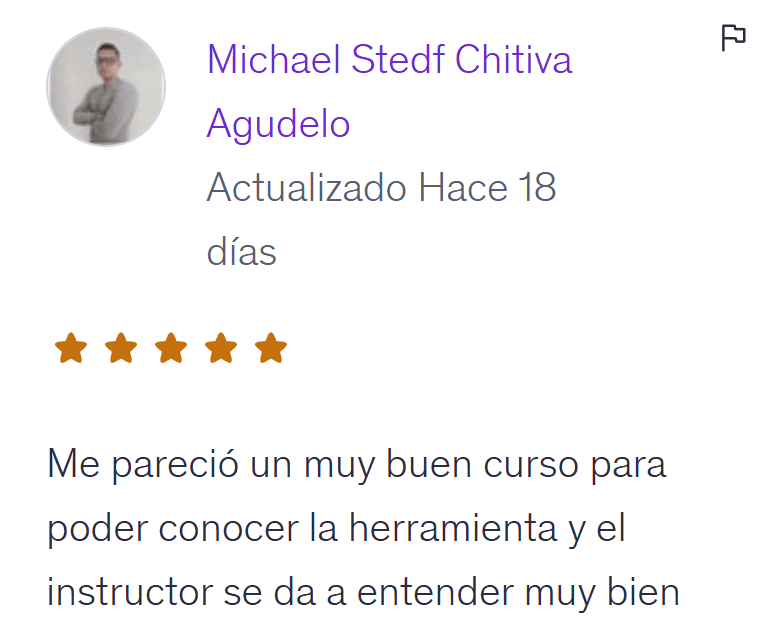 Reseña 5 estrellas — Michael Stedf Chitiva