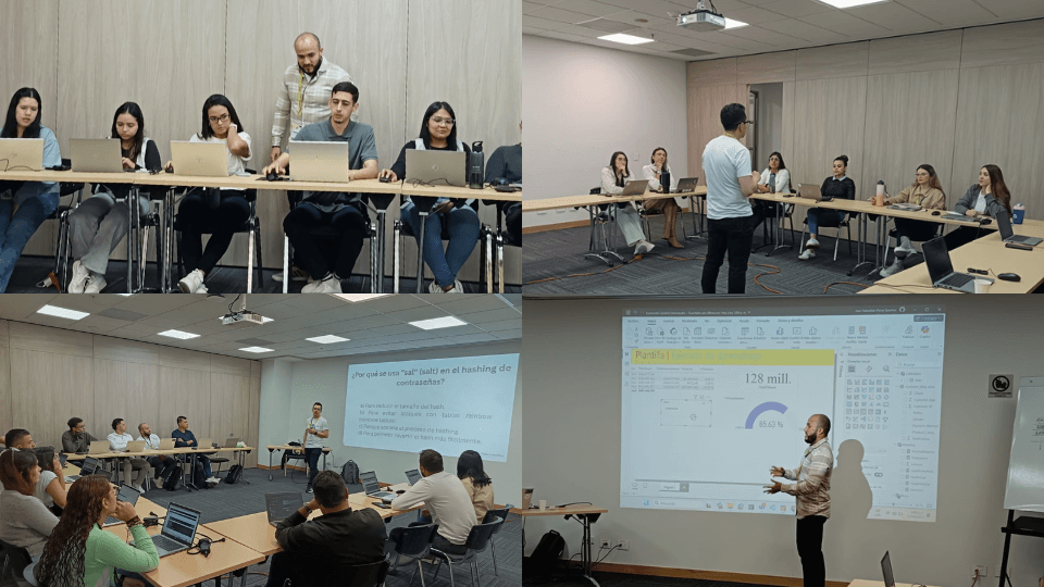 Equipo en sesión de capacitación